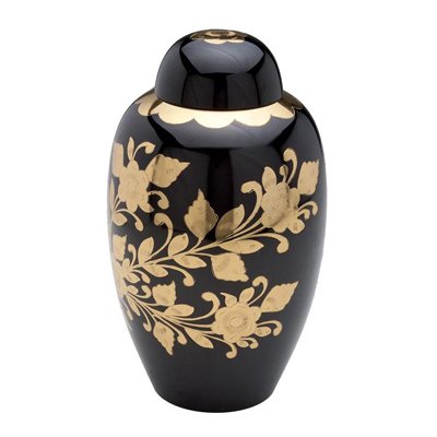 Gold Floral Keepsake Urn